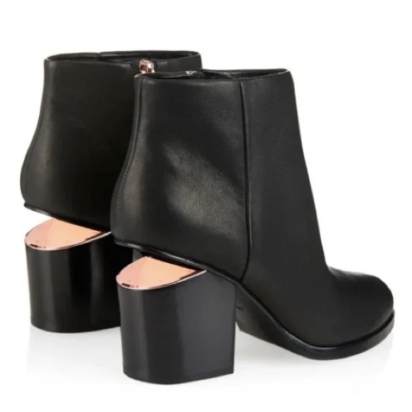 Alexander Wang Gabi Booties Rose Gold Size 7 - Picture 2 of 9